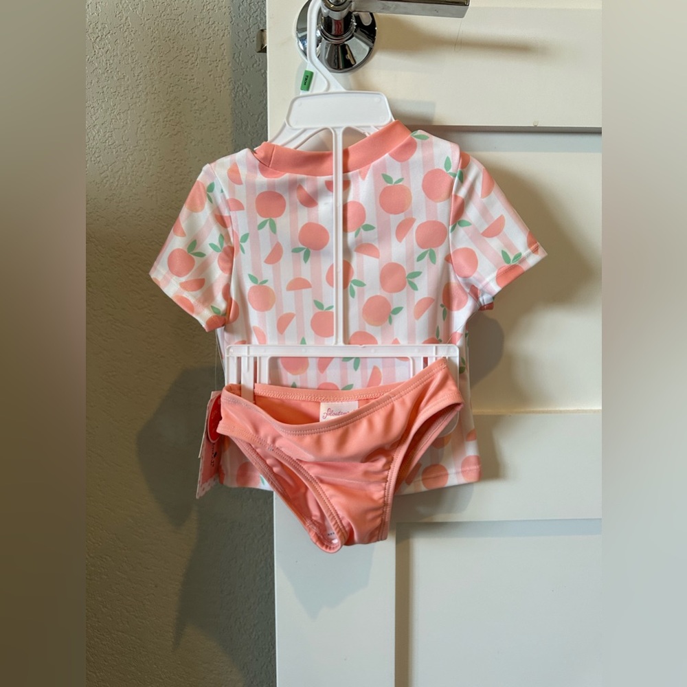 Floatimini Little Girl Peach Swimsuit - BRAND NEW - 18M - Picture 5 of 6